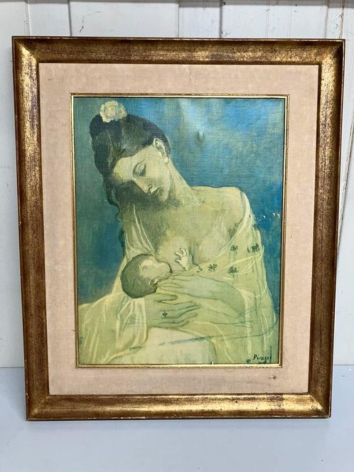 Prent na schilderij Pablo Picasso 1905 vrouw baby, Antiek en Kunst, Kunst | Litho's en Zeefdrukken, Ophalen of Verzenden