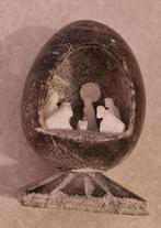 Kerststal in stenen ei - zie foto's, Antiek en Kunst, Curiosa en Brocante, Ophalen of Verzenden