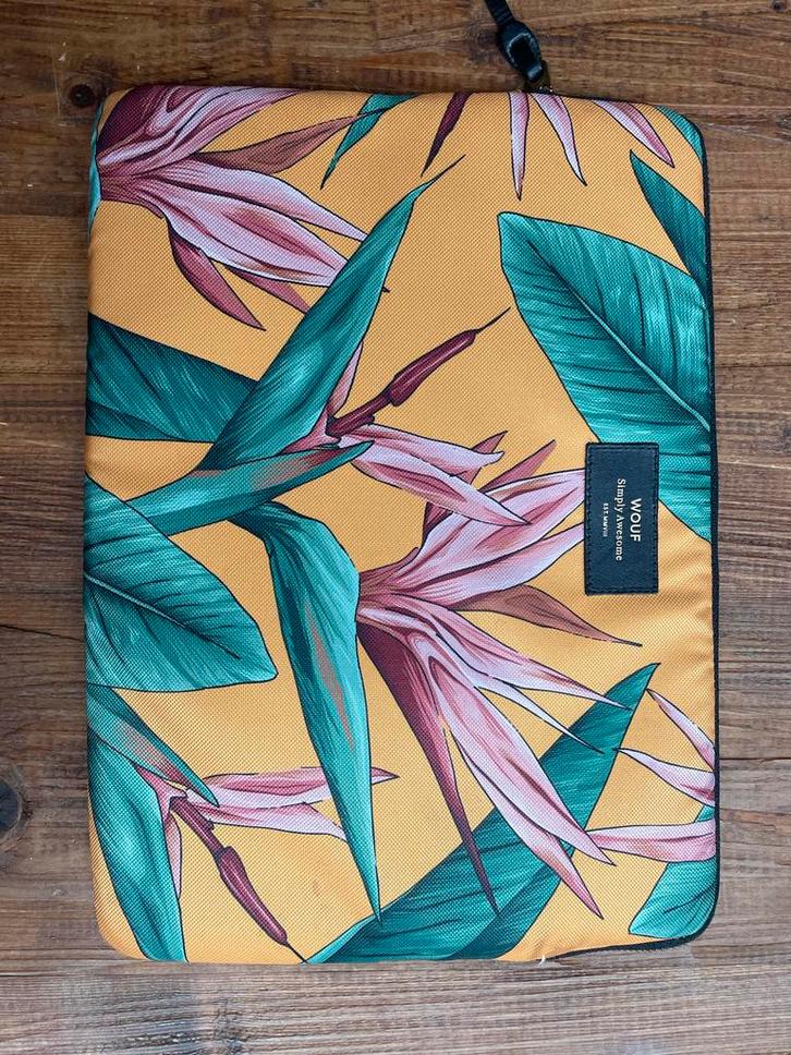 WOUF Laptophoes - Tropisch Design, Computers en Software, Laptophoezen, Zo goed als nieuw, 13 inch, Ophalen of Verzenden