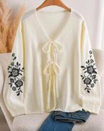 Vest Horacia (44-52), Kleding | Dames, Grote Maten, Verzenden, Nieuw, Beige, Trui of Vest