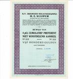 24 x Diamant Maatschappij Slijper - Amsterdam 1949 - ƒ 500, 1920 tot 1950, Aandeel, Verzenden