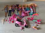 Barbie Collectie: 9 Poppen, Scooter & Fiets, Ophalen of Verzenden, Gebruikt, Barbie