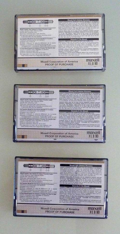 3 Maxell XLII 90 Position Type II, High Position cassette, Cd's en Dvd's, Cassettebandjes, Gebruikt, Origineel, Overige genres