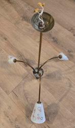 3 armige Italiaanse vintage hanglamp/kroonluchter '60, Huis en Inrichting, Lampen | Kroonluchters, Ophalen of Verzenden, Gebruikt