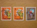 SINGAPORE 3 Postzegels, Postzegels en Munten, Postzegels | Azië, Ophalen of Verzenden, Gestempeld