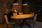 Eettafel ovaal 200cm. met spinpoot Direct/leverbaarE-1948