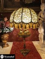 Grote brocante tafellamp / staande lamp antiek barok
