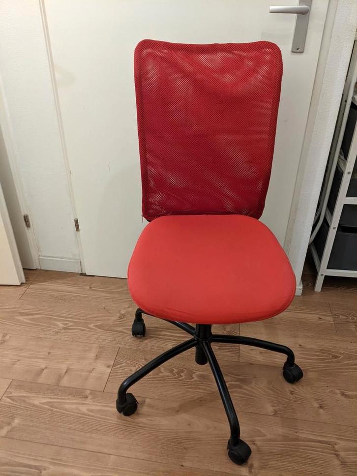 Bureaustoel, Huis en Inrichting, Bureaustoelen, Gebruikt, Bureaustoel, Rood, Ophalen