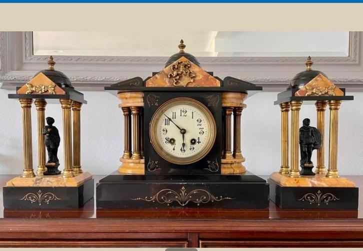 Franse Pendule Garnituur (1900-1930), Antiek en Kunst, Antiek | Klokken, Ophalen
