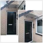 Deurluifel, luifel op maat gemaakt. Rvs/glas NIEUW, Nieuw, Ophalen of Verzenden, Buitendeur, Glas