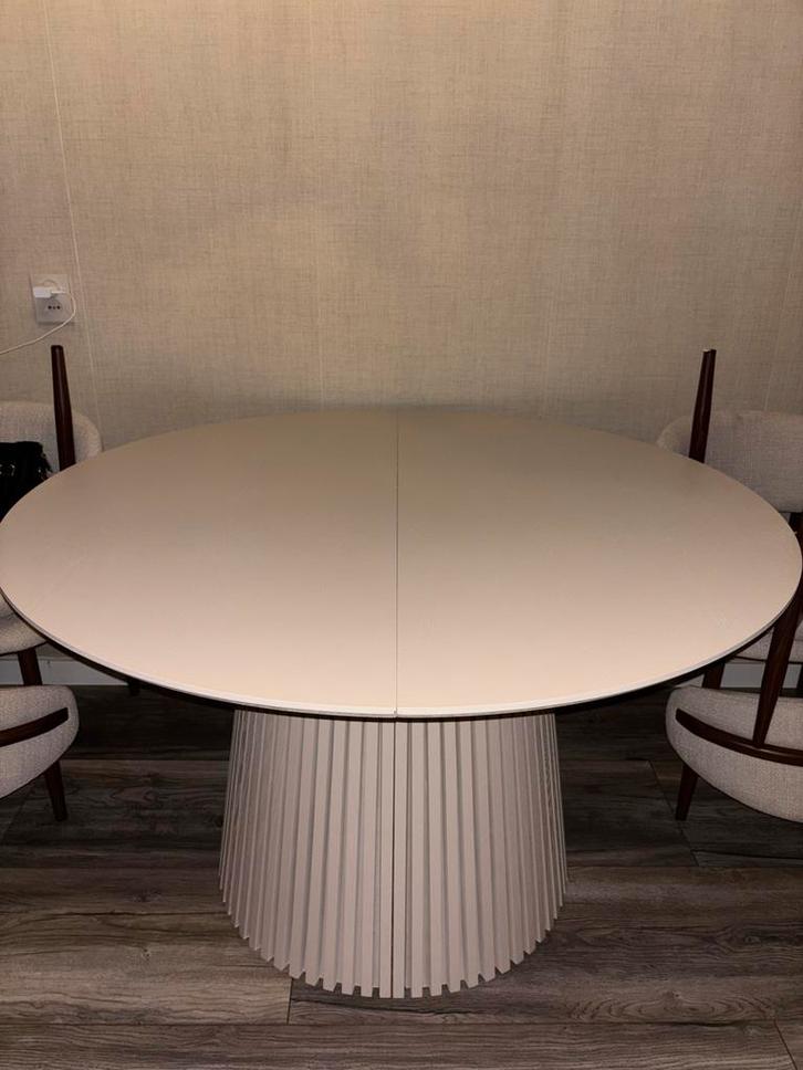 Japandi Uitschuifbare Eettafel, Huis en Inrichting, Tafels | Eettafels, Nieuw, 100 tot 150 cm, Vijf personen of meer, Ovaal, Eikenhout