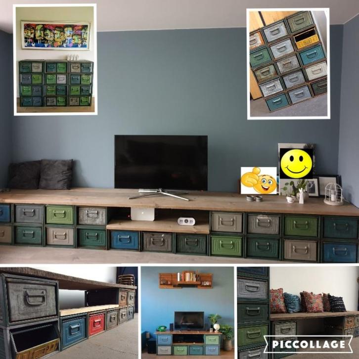 Modulaire KASTEN KAST Wandkast Dressoir TV-kast Meubel SALE, Huis en Inrichting, Kasten | Ladekasten, Metaal, Ophalen of Verzenden
