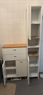 Badkamerkast set - hoog en laag model, (Half)hoge kast, Zo goed als nieuw, 150 tot 200 cm, 25 tot 50 cm