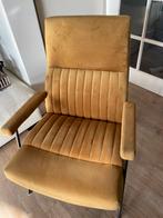 2 x dezelfde fauteuils velours bekleding - oker geel, Gebruikt, 75 tot 100 cm, Stof, 50 tot 75 cm