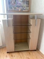 Hoekkast dressoir met glazenplankjes, Huis en Inrichting, Kasten | Dressoirs, Ophalen, Met plank(en), 100 tot 150 cm, Zo goed als nieuw