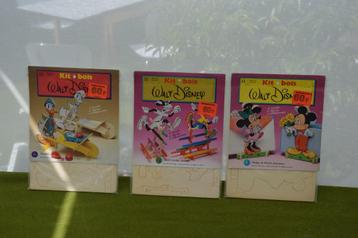 3 vintage houten bouwmodellen van Disney 1985, Donald, Micke beschikbaar voor biedingen