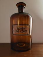 Grote Antieke Apothekerspot / Vaas - Semen Lini Cont., Verzamelen, Retro, Ophalen of Verzenden, Huis en Inrichting