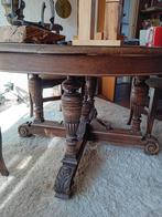 Antieke houten ronde eettafel, Ophalen