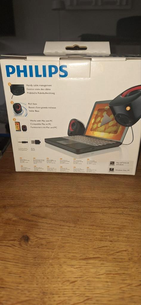 Philips USB-luidsprekers voor notebooks SPA2210R/10, Audio, Tv en Foto, Luidsprekers, Nieuw, Minder dan 60 watt, Philips, Ophalen of Verzenden