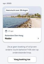 Vliegticket (enkele reis) Transavia Rdam - Nador 17 april