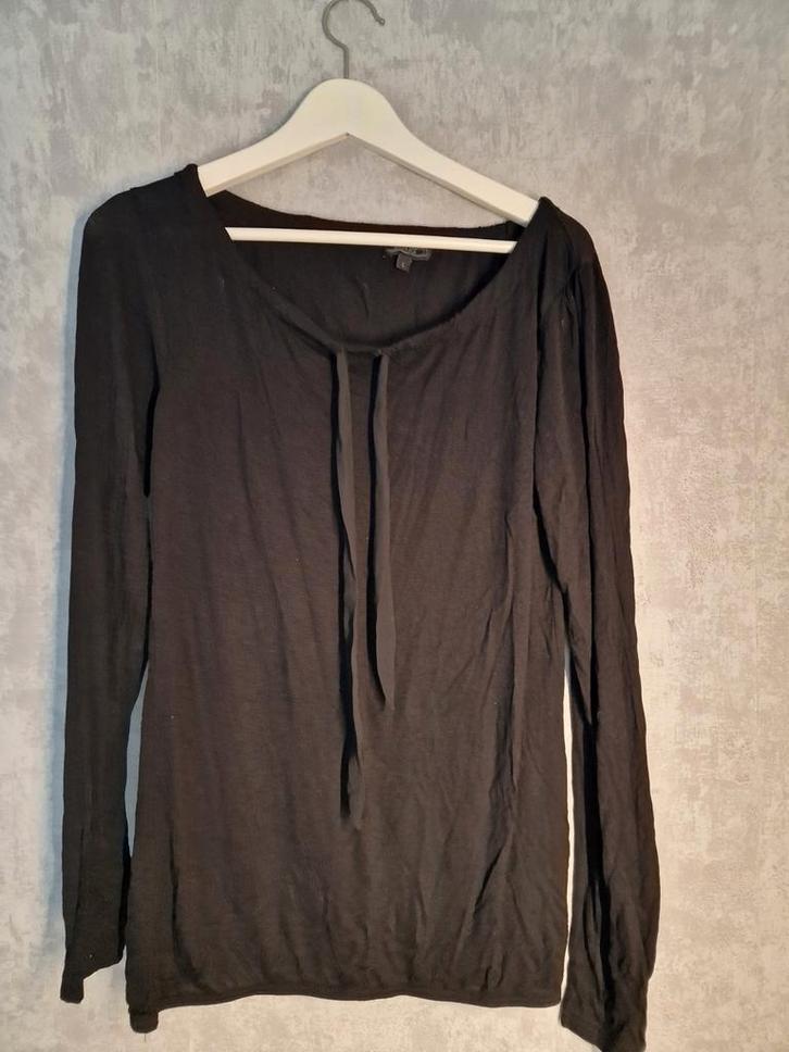 Geisha Zwart Shirt - Maat L, Kleding | Dames, T-shirts, Zo goed als nieuw, Maat 42/44 (L), Zwart, Lange mouw, Ophalen of Verzenden