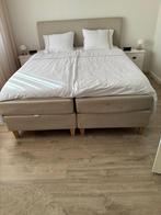 Jensen Boxspring 180x220 - Goede Staat!, Huis en Inrichting, Slaapkamer | Bedden, Ophalen, Beige, Tweepersoons, Zo goed als nieuw