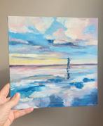 Origineel olieverf landschap schilderijtje, Ophalen of Verzenden