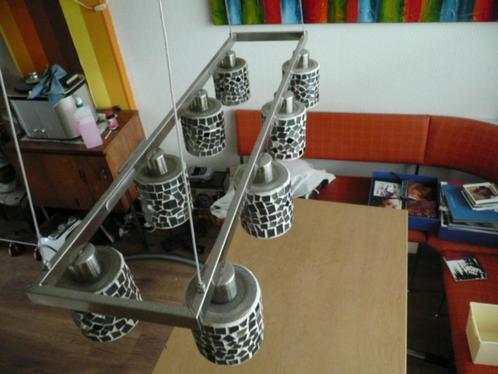 Fraaie design hanglamp, Huis en Inrichting, Lampen | Hanglampen, Gebruikt, 75 cm of meer, Glas, Metaal, Ophalen