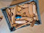 Houten treinbaan & blokken, Kinderen en Baby's, Speelgoed | Houten speelgoed, Ophalen, Zo goed als nieuw, Overige typen