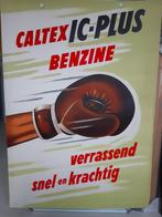 Originele Poster Caltex IC-Plus Motorolie Bokshandschoen, Verzenden, A1 t/m A3, Film en Tv, Rechthoekig Staand