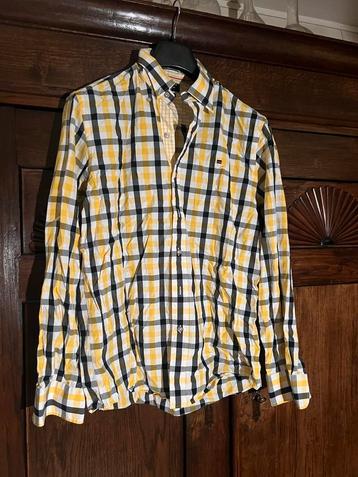 Tommy Hilfiger overhemd geel/blauw -  maat L beschikbaar voor biedingen