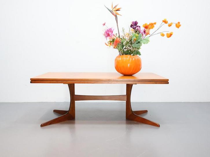 Grote vintage salontafel palissander, Huis en Inrichting, Tafels | Salontafels, Zo goed als nieuw, 50 tot 75 cm, 50 tot 100 cm