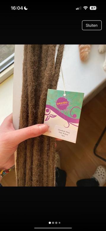 Donkerbruine dreadlocks 50 cm, 9 stuks beschikbaar voor biedingen