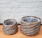 2 nieuwe rieten manden, Ophalen of Verzenden, Nieuw, Rond, Riet