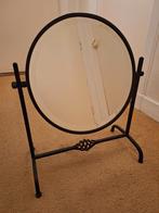 Ronde make-up spiegel, draaibaar, staal, Ophalen, Rond, Zo goed als nieuw, Minder dan 100 cm