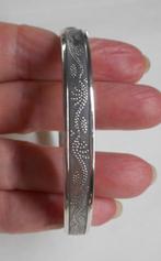Zilveren vintage slavenarmband met scharnier nr.138, Sieraden, Tassen en Uiterlijk, Verzenden, Zo goed als nieuw, Zilver, Zilver