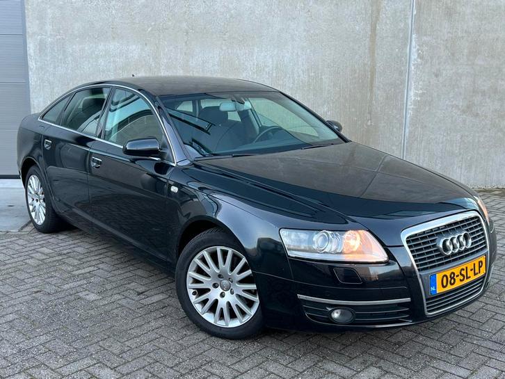Zwarte Audi A6 2.4 V6 Sedan 177PK Automaat Benzine/Apk/Navi!, Auto's, Audi, Bedrijf, A6, ABS, Adaptieve lichten, Adaptive Cruise Control
