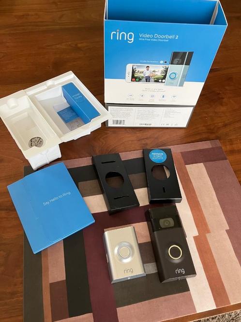 Ring Video Deurbel 2, Huis en Inrichting, Deurbellen, Gebruikt, Draadloos, Ingebouwde camera, Compatibel met smartphone, Bewegingsdetectiesensor