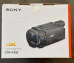 Sony 4K handycam videocamera type FDR-AX53 en extra’s, 20x of meer, Ophalen of Verzenden, Zo goed als nieuw, Sony