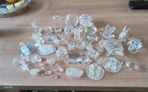 Mooi partijtje verzameling beeldjes glas/kristal, Antiek en Kunst, Antiek | Glas en Kristal, Ophalen of Verzenden