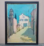 Geert REUSENS, Stadsgezicht in Cagnes-sur-Mer, Antiek en Kunst, Ophalen of Verzenden