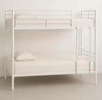 Stapelbed wit metaal Ikea, Huis en Inrichting, Ophalen, 90 cm, 160 tot 180 cm, Tweepersoons