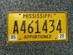 Kentekenplaat licenseplate Mississippi Geel USA, Verzenden, Gebruikt, Auto's