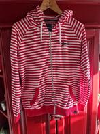 BADSTOF ZACHT VEST ROOD WIT GESTREEPT SUPERDRY MAAT 44, Superdry, Maat 42/44 (L), Ophalen of Verzenden, Zo goed als nieuw