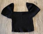 Zwart kort shirtje / topje van H&M, maat XS, H&M, Zwart, Ophalen of Verzenden, Zo goed als nieuw