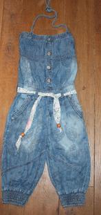 Denim jumpsuit van Vingino maat 8, Kinderen en Baby's, Kinderkleding | Maat 128, Meisje, Gebruikt, Ophalen of Verzenden, Broek