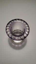 Kristallen antiek vaasje, 17 cm hoog. Bohemian vaasje., Ophalen of Verzenden