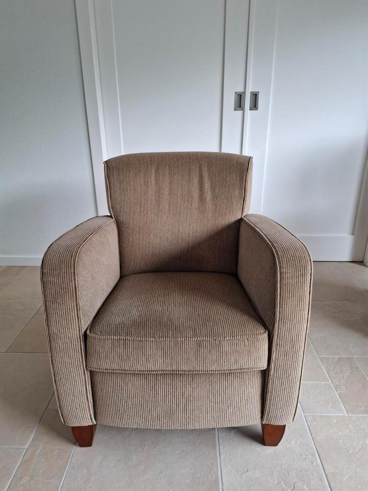Vidato Zalano fauteuil (2 stuks), Huis en Inrichting, Fauteuils, Zo goed als nieuw, Hout, Stof, 50 tot 75 cm, Minder dan 75 cm