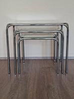 Vintage bijzettafeltjes mimiset, Huis en Inrichting, Ophalen of Verzenden, Gebruikt, Glas