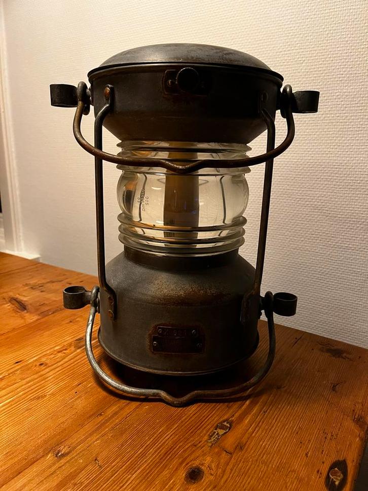 Ahlemann + Schlatter Scheepslamp, Verzamelen, Scheepvaart, Gebruikt, Gebruiksvoorwerp, Motorboot of Zeilboot, Ophalen of Verzenden
